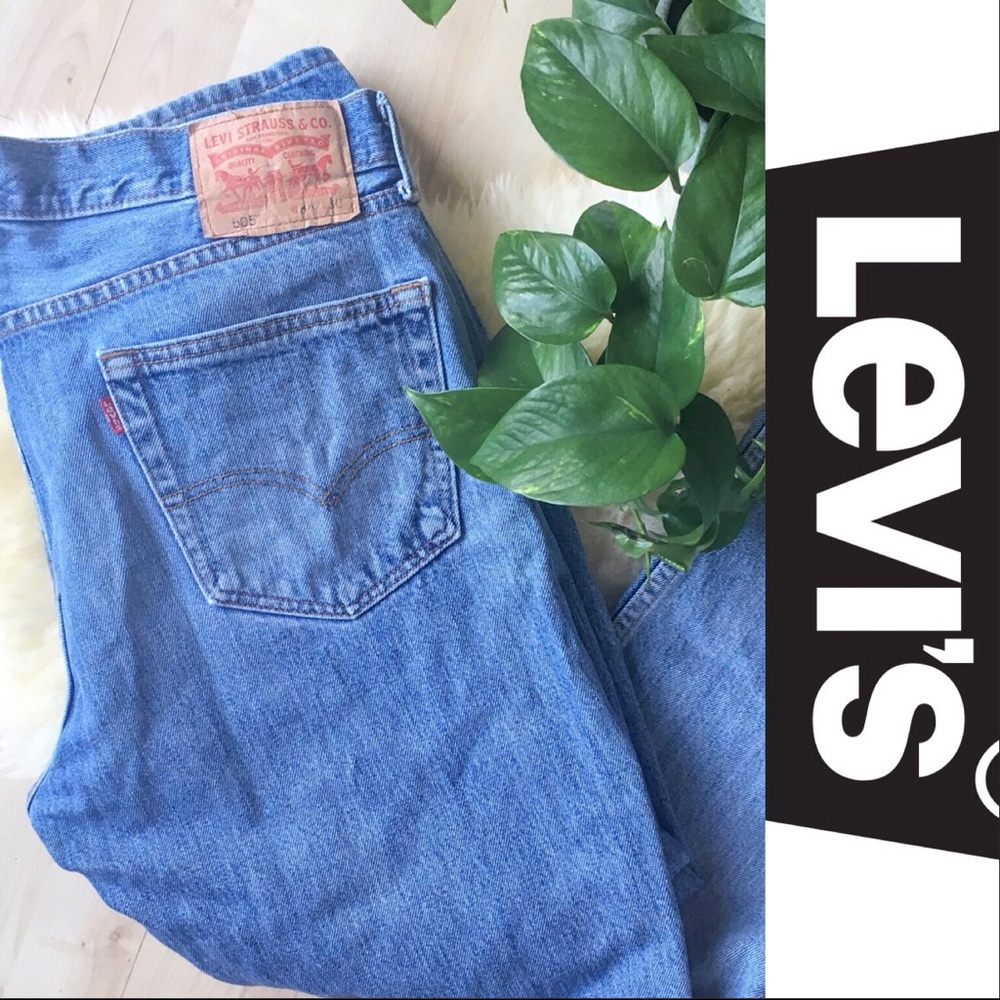 Vintage LEVIS 505 Straight Leg light blue 34x30 - Picture 4 of 8